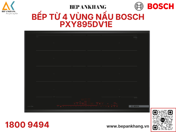Bếp từ 4 vùng nấu Bosch PXY895DV1E - Liên kết vùng nấu - Nhập khẩu Tây Ban Nha 